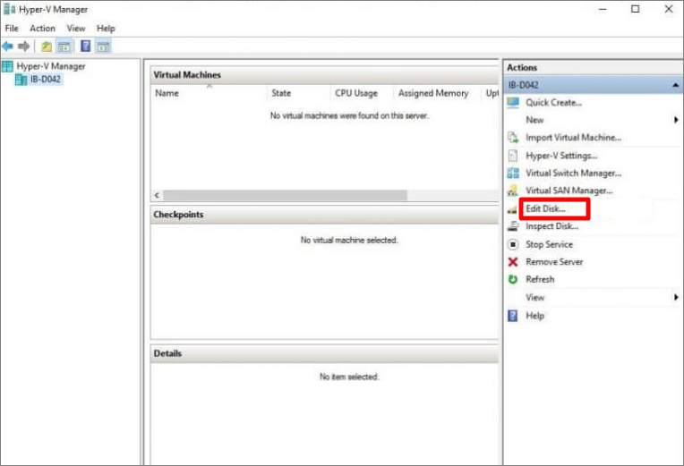 edit virtual disk