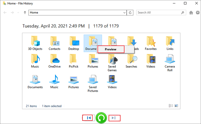 recover deleted audio files with File History