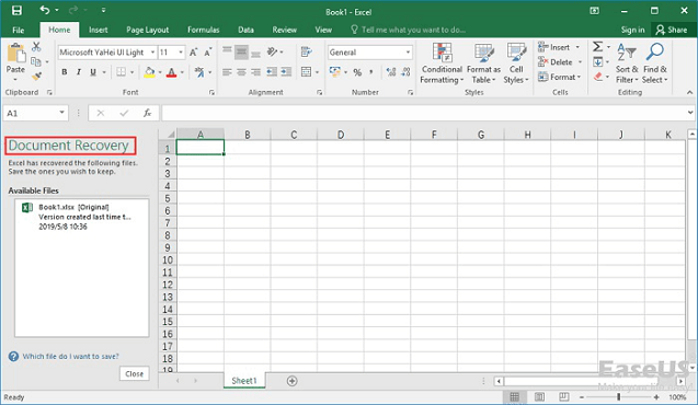 excel not responding how to save windows 10