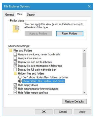 fix files on desktop disappeared windows