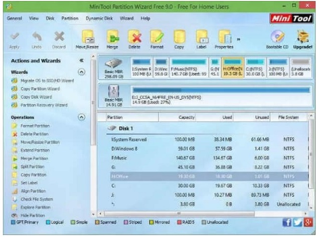 clone 5 partitions