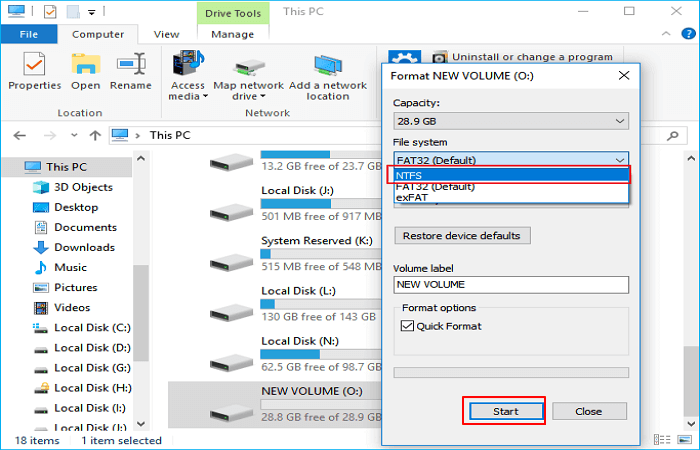 format usb drive