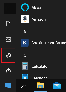 open the settings