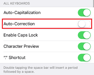 How to turn off Auto-correction on iPhone or iPad