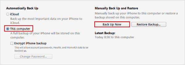 How to back up iPhone to computer