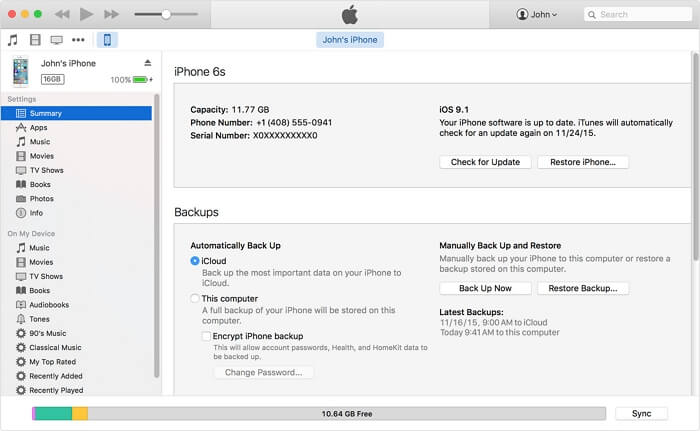 How to back up iPhone to Mac with iTunes