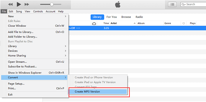 Convert videos to mp3 with iTunes