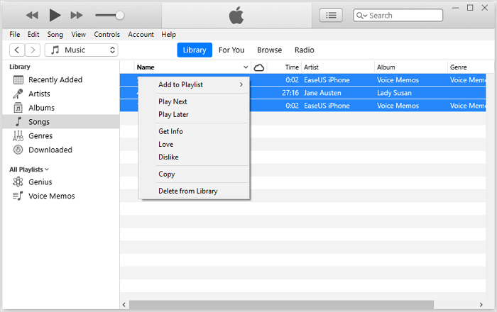 How to delete multiple songs from iTunes