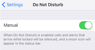 Do Not Disturb is off