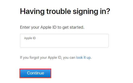 Enter Apple ID 