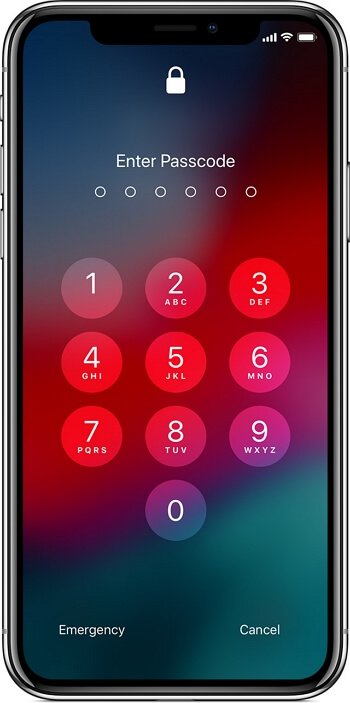 Unlock iPhone with passcode