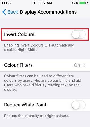 How to invert colors on iPhone