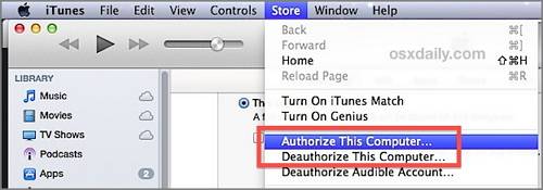 re-authorize the computer with itunes