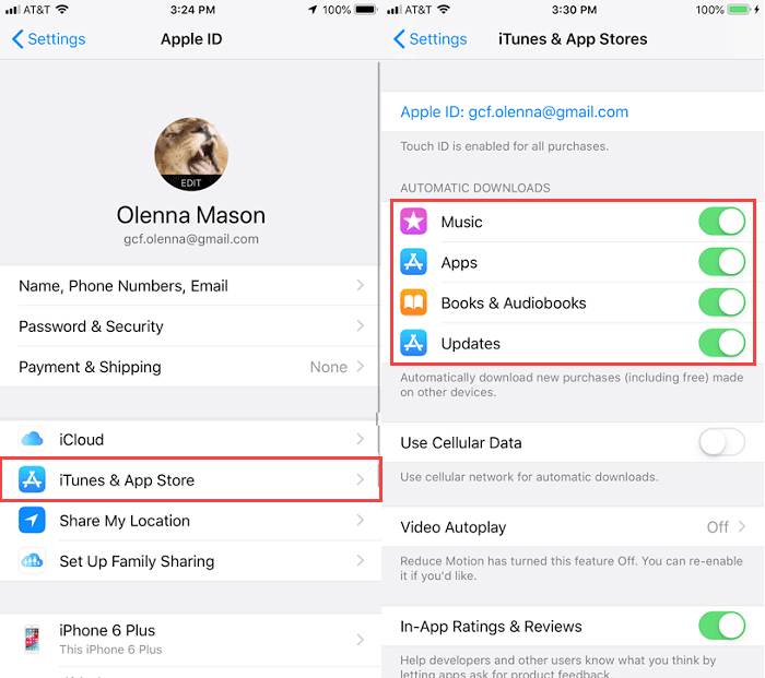 Sync iTunes and App Store between iPhone and iPad
