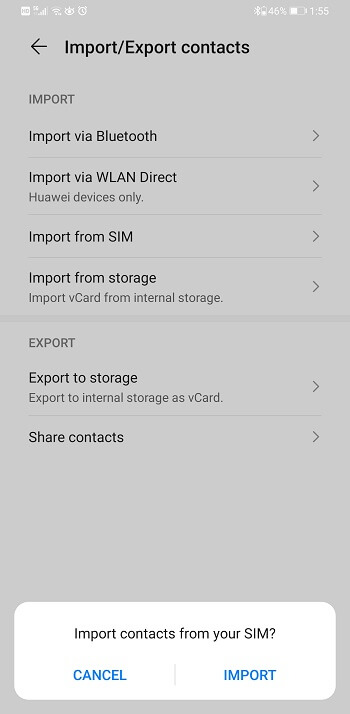 How to import iPhone contacts to Android via SIM card