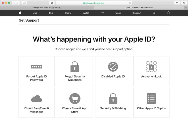 Choose Disabled Apple ID