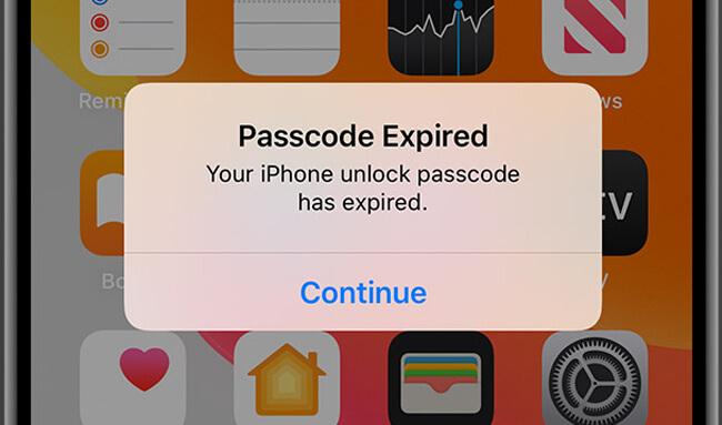 iPhone passcode expire