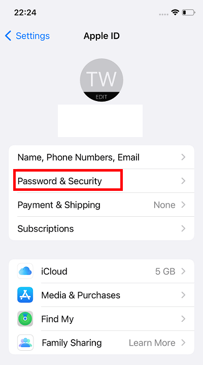 Reset Apple ID password on iPhone - 1