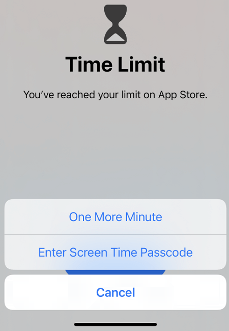 Unable to remove Screen Time by reinstalling an app