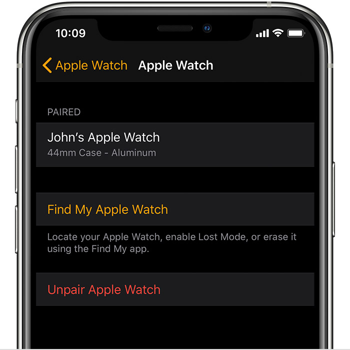 Turn off Find My Apple Watch