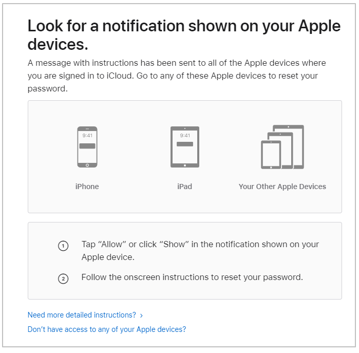 Reset Apple ID via iForgot Service