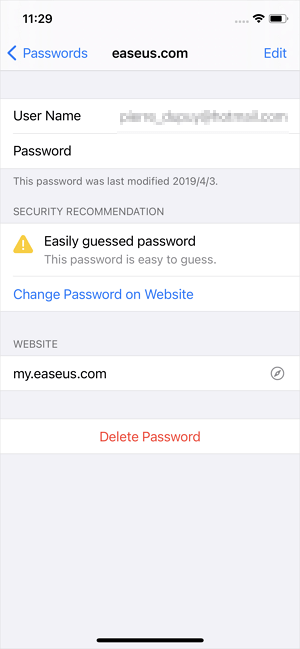 How to delete saved passwords on iPhone