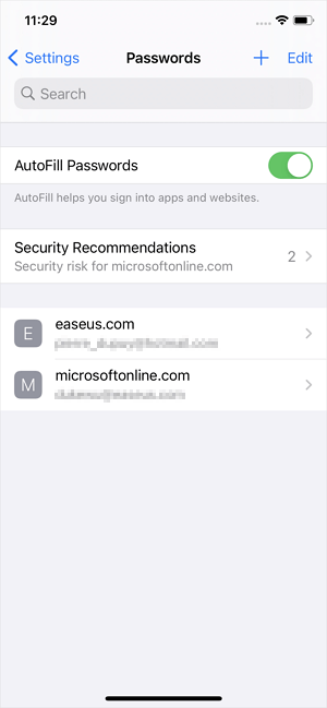 How to Find Passwords on iPhone 11 via Settings