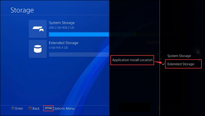 choose the extended storage option