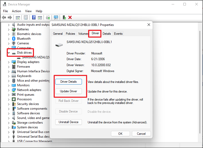 check and update driver