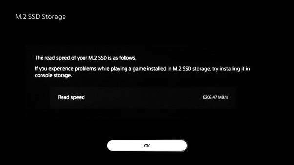 check ps5 speed