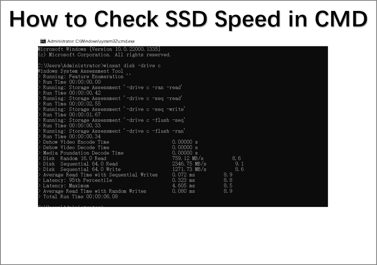 Image of check ssd speed cmd