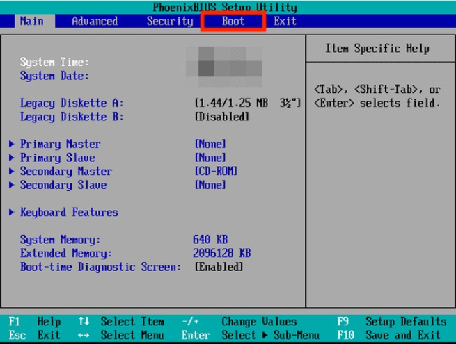 hp bios