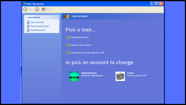 reset via boot cd