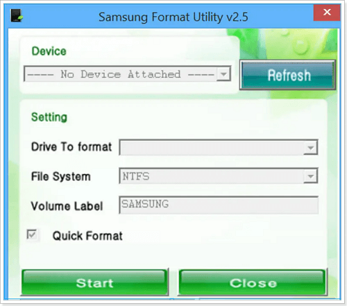samsung format utility