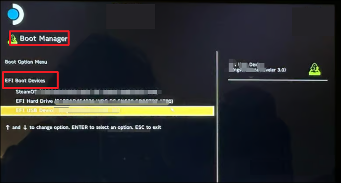 steam deck boot manager