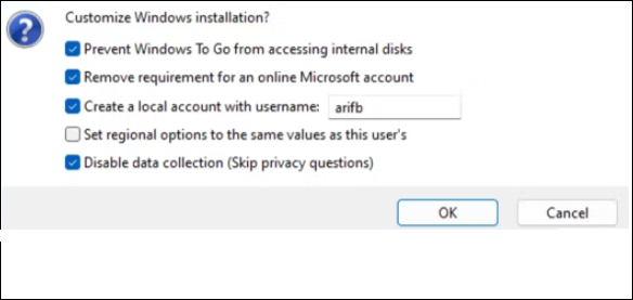 use rufus to install windows