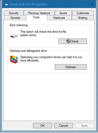 Error Check SSD and find file system error