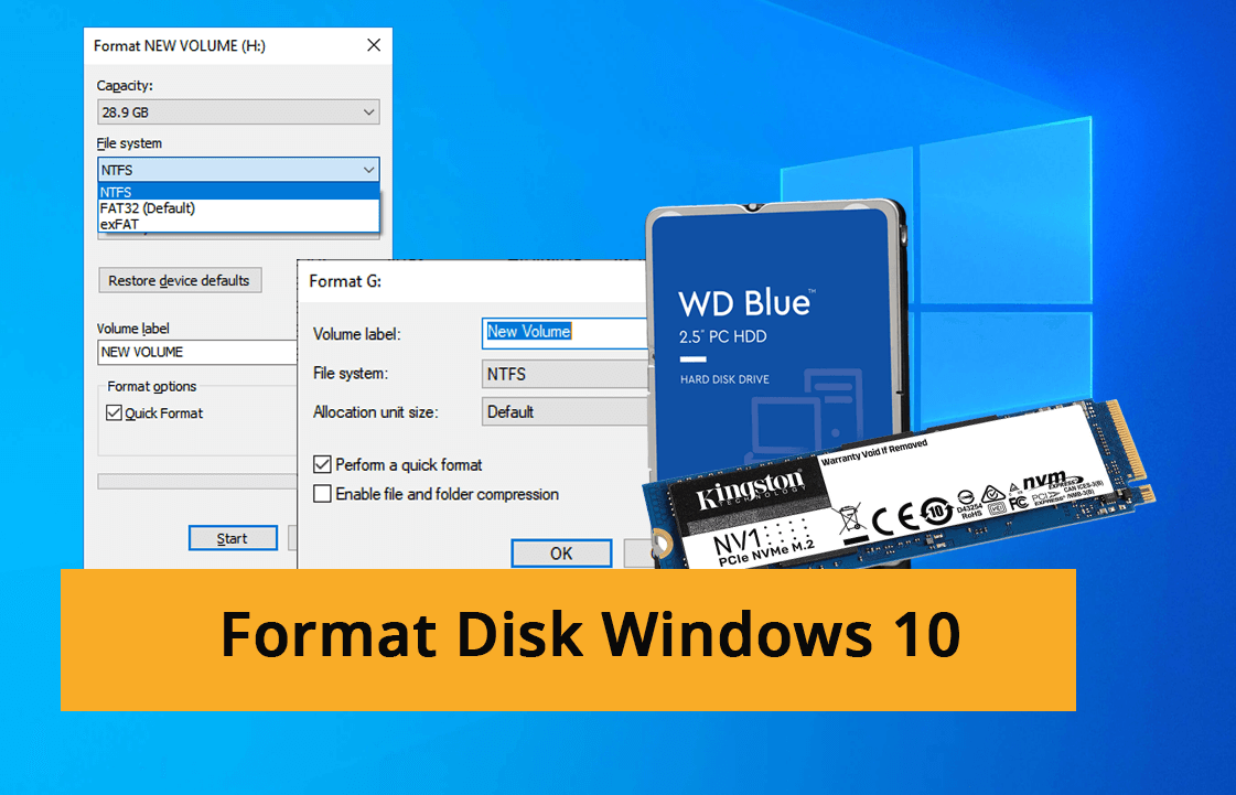 Format diks Windows 10