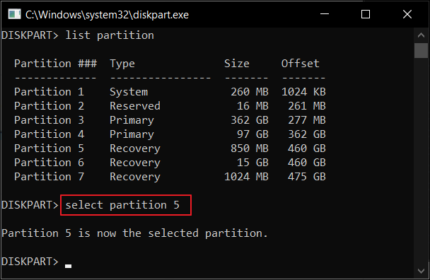 select partition