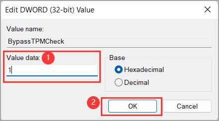 set value data