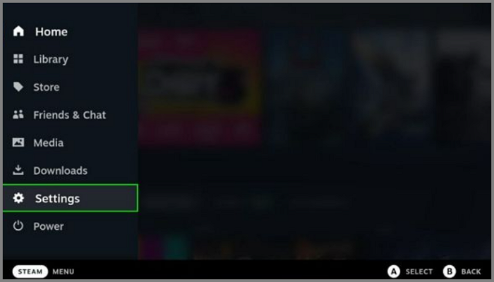 steam deck settings
