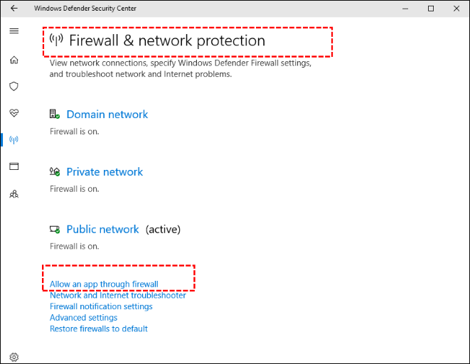 unclock windows firewall