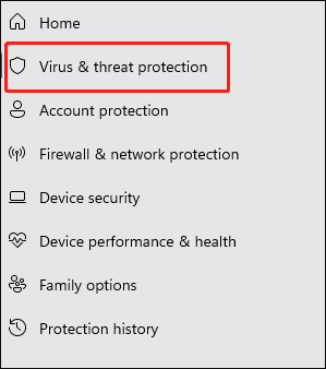 virus and threat protection