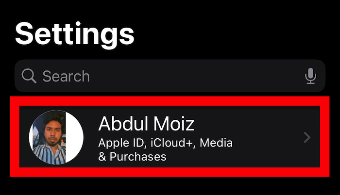 open iCloud account to sign out