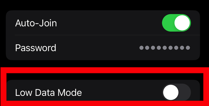 turn off Low data mode under WiFi settings