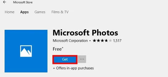 photo app for windows 10 not working