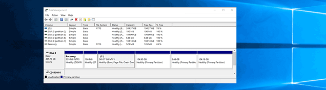 recover deleted partition windows 10