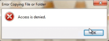 error copying file or folder access is denied