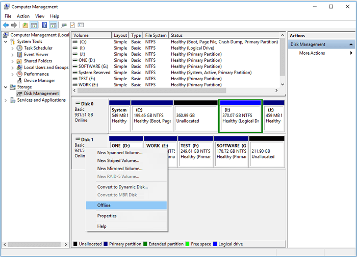 How to cancel a format with Disk Management