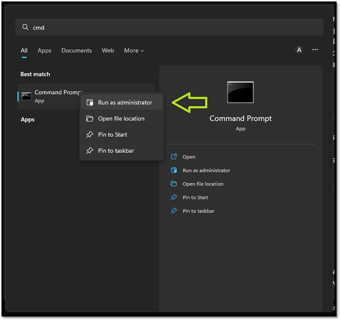  Command Prompt with Administrator